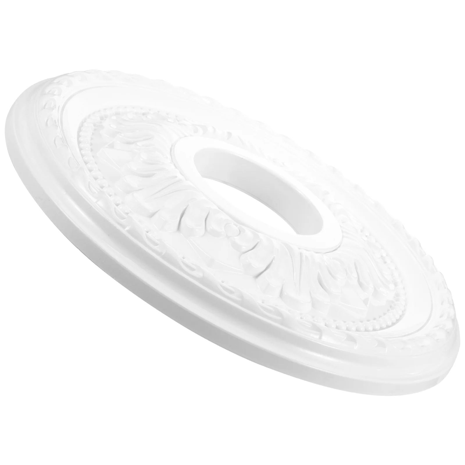 

PU Suspended Ceiling Chandelier Base Decorative Round Lamp Panel Building Materials (small White) 1pcs Centre Child
