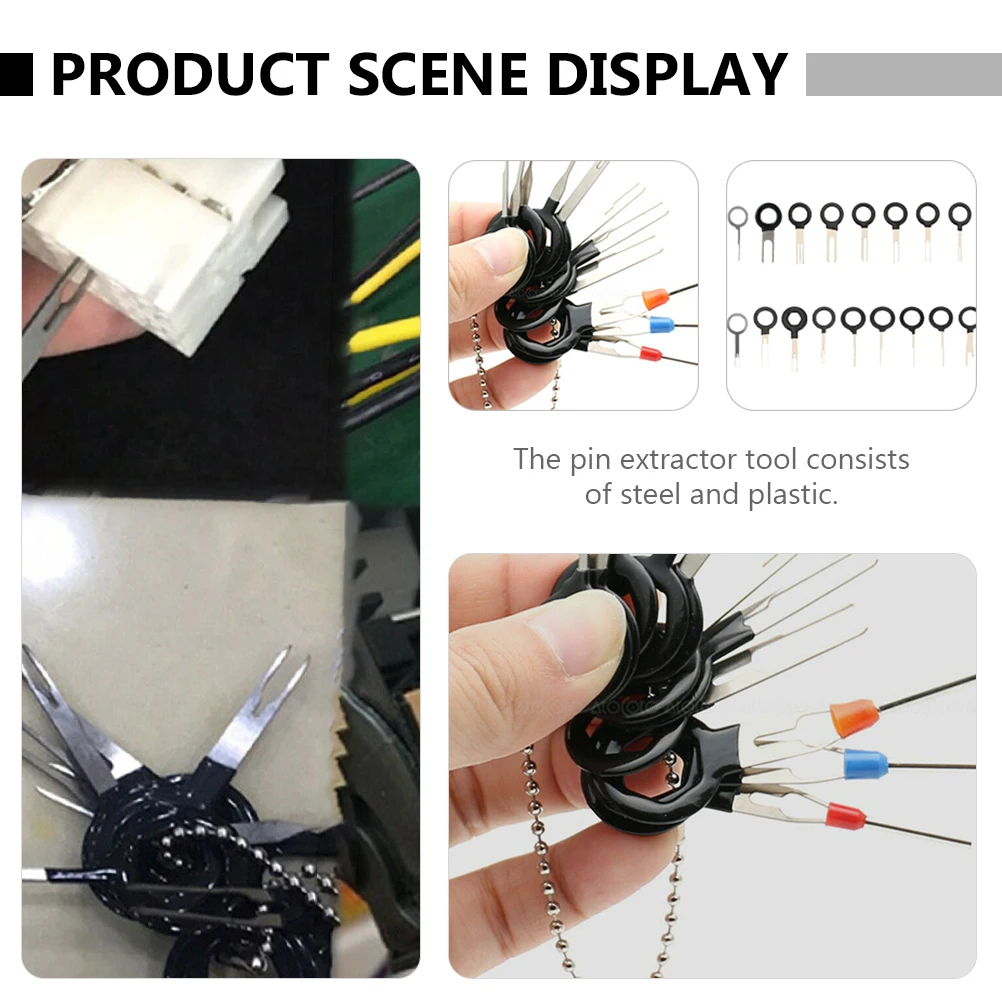 

82pcs Wire Connector Terminal Pin Extractor Repair Remover Automotive Terminals Kit Plastic Cover Hand Tool Set