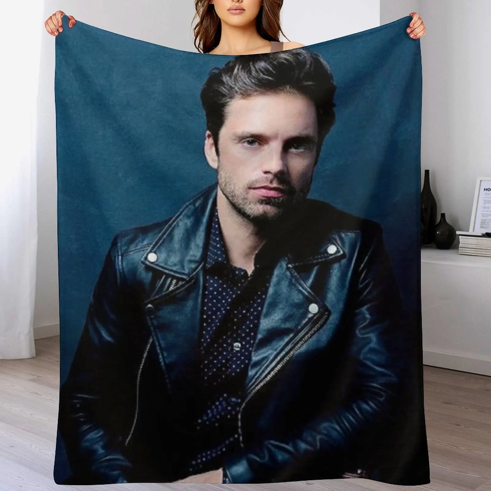 Sebastian Stan Throw Blanket Plush Cute Blankets