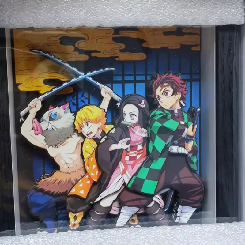 Hot Demon Slayer 3D Handmade Decorative Painting Kamado Tanjirou Agatsuma Figure Decorative ornaments Picture Decoration gifts