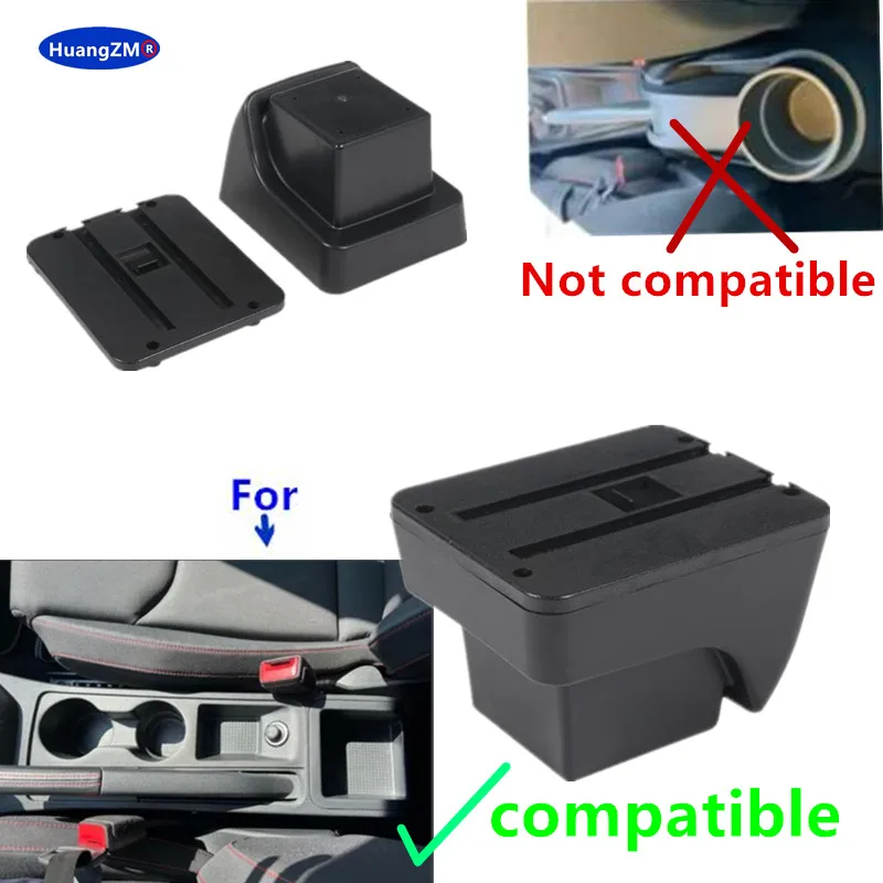 For Seat Ibiza Armrest Box For Seat Ibiza 6j Ibiza 6L Car Armrest 2018-2025 Auto Storage Box Retrofit Interior Car Accessories