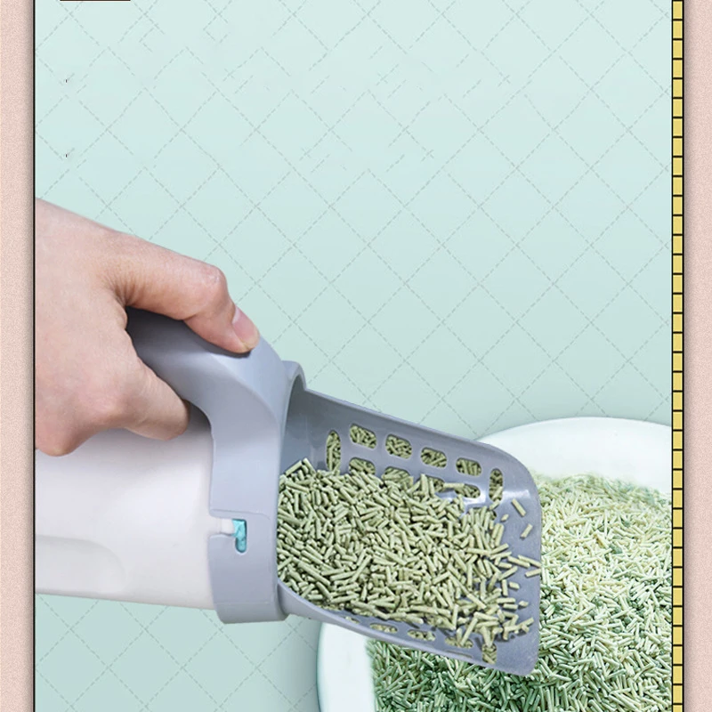 القط القمامة مجرفة مغرفة الحيوانات الأليفة تصفية نظيفة المرحاض المنتقى القمامة صندوق نفايات القط مغرفة أو رمل صينية نفايات القط مجرفة أنبوب