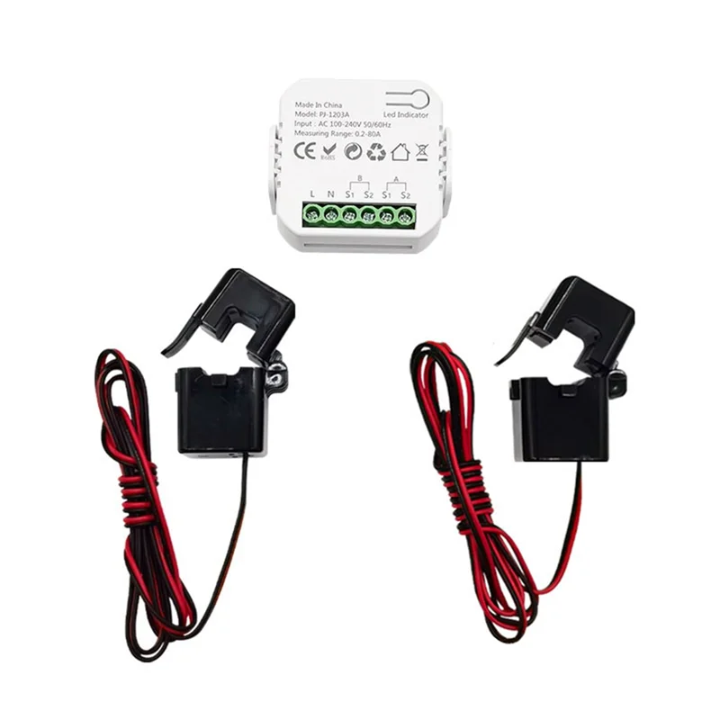 9M-Tuya Zigbee Contatore di energia Misuratore di tensione di corrente APP Statistiche di potenza in tempo reale Richiesto di consumo 2CT