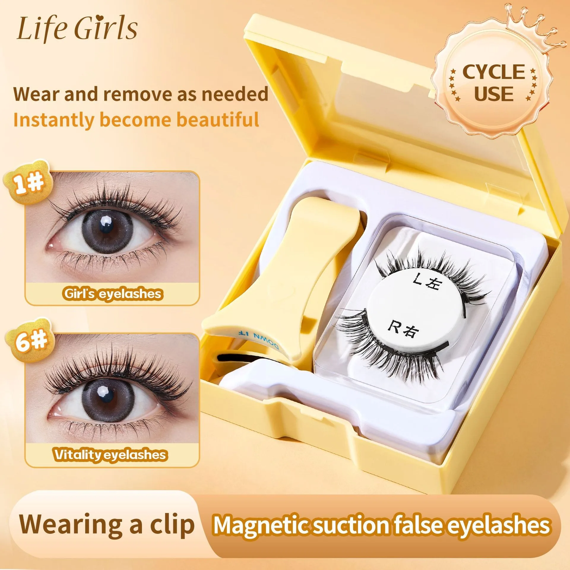 2025 Ciglia finte magnetiche morbide di nuovo stile |   Devil Cat Eye Soffice spessore 1 paio senza colla riutilizzabile kit tutto in uno per