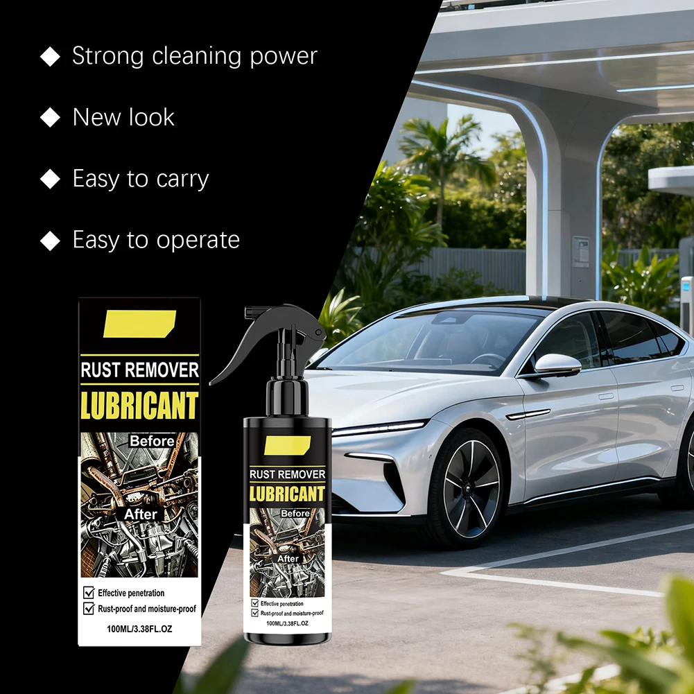 Car Rust Remover,Rust Remover Lubricant,Versatile Fast Rust Cleaner for Tools Metal,Car Rust Remover for Wheel Hub Metal Parts