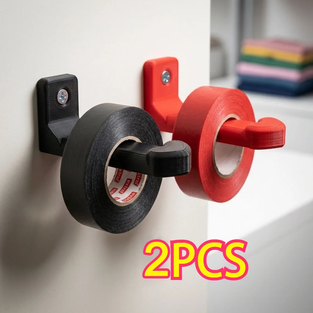 2pcsTape Dispenser Storage Rack, Rust Resistant Multi-Purpose Hanging Hook for Washi Tape, Workshop, Garage & Kitchen Organizing