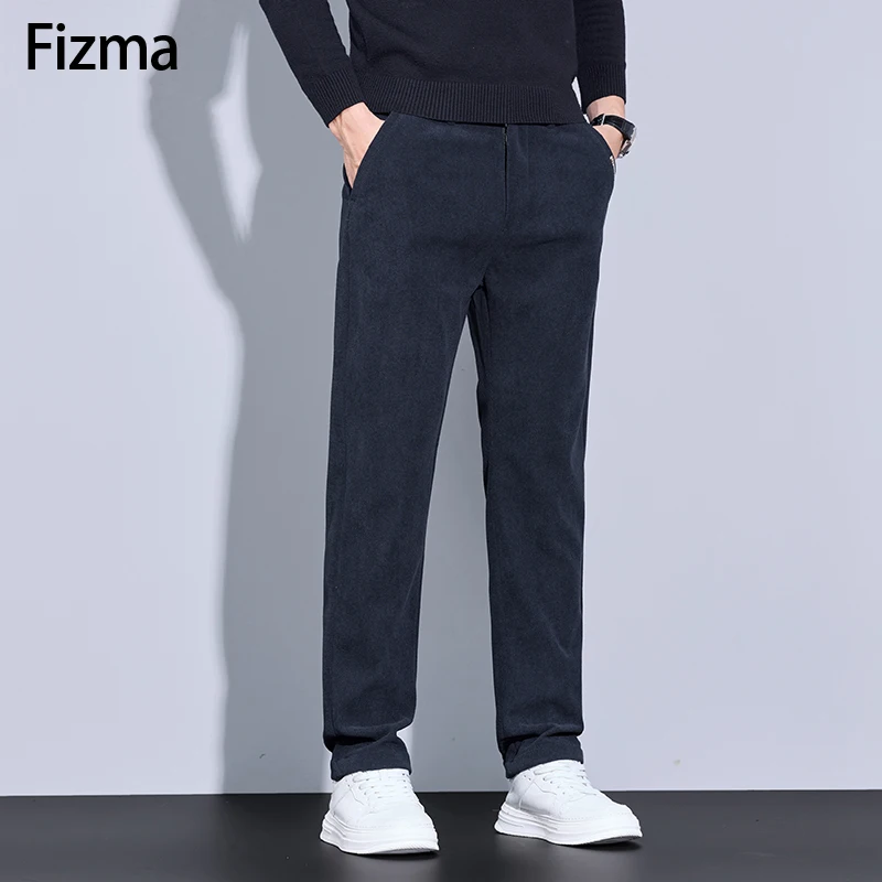 Fizma outono calças de golfe masculinas alta qualidade elasticidade moda negócios casual calças largas sólidas calças versáteis roupas dos homens