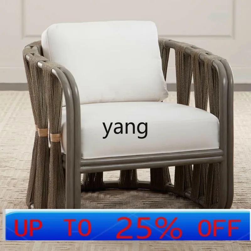 

LTT outdoor single sofa chair rattan bed and breakfast balcony courtyard garden