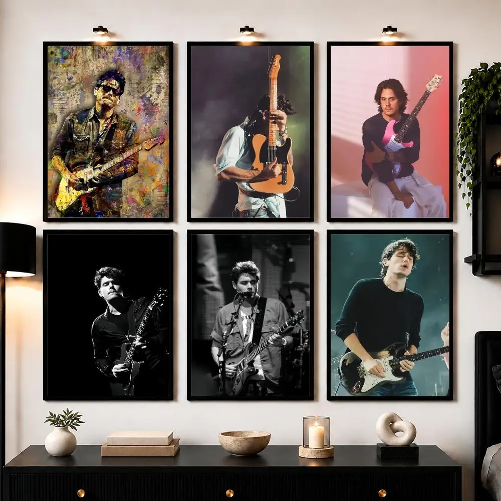 J-John Mayer Music Poster Wall Art Sticker For Living Room Bedroom Bar Home Decor Mural Painting Decoration