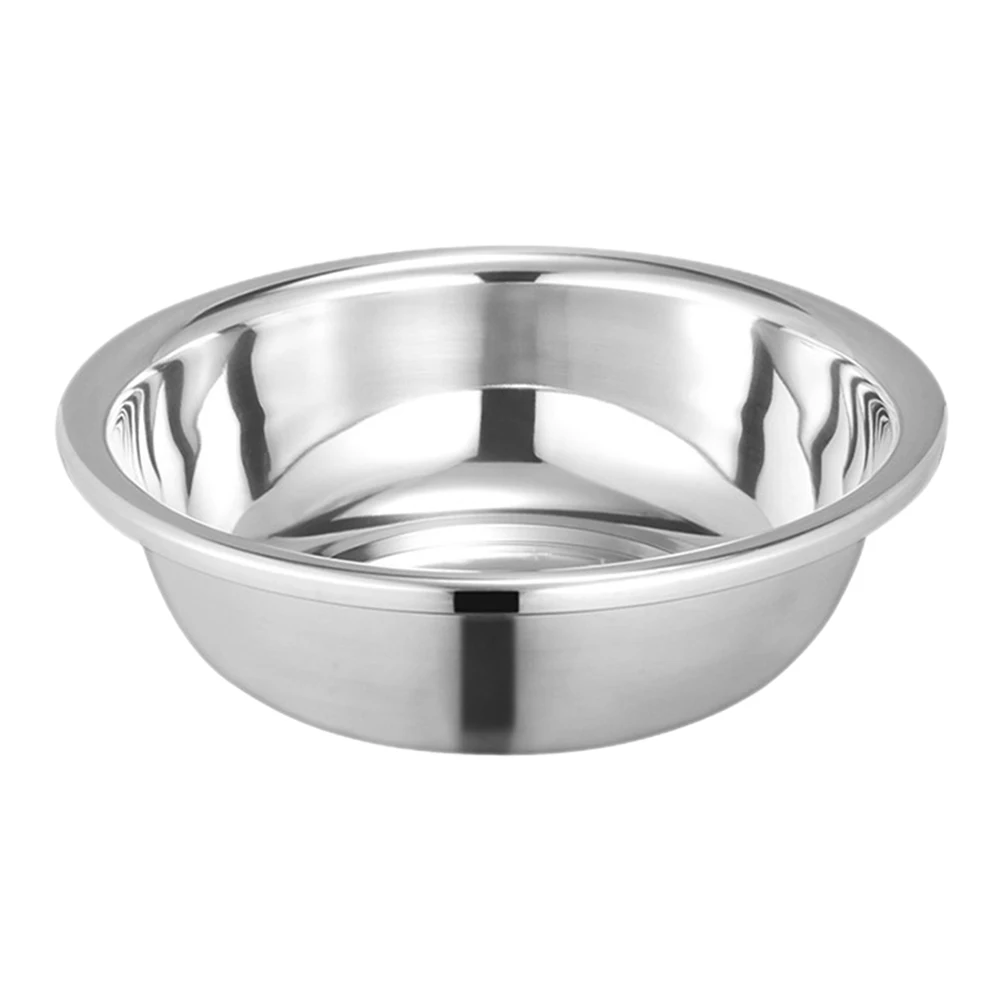 

Stainless Steel Deep 28Cm Large Mixing Vegetable Washing Basin Kitchen Prep Bowl Thick Metal Stackable Household Soup Bowl For
