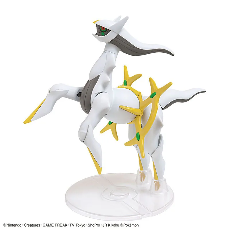 Original bandai pokemon deus da criação argelus anime figura-rise ação figura brinquedos para crianças presente colecionável modelo ornamentos