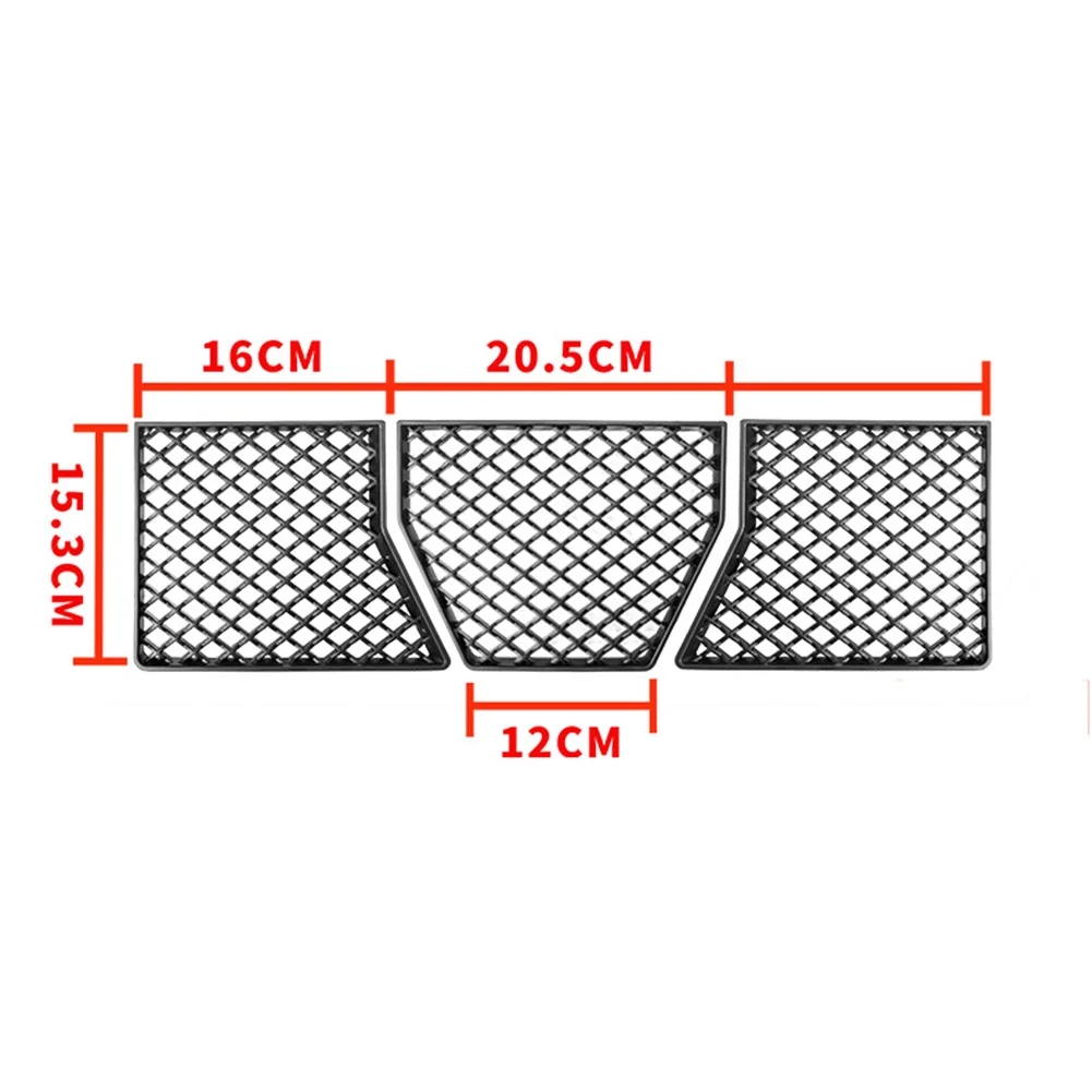 Front Bumper Center Lower Grille Mesh 3 Pack ABS 2023-2025 Car Accessories Car Parts Automotive Parts Vehicle Accessories