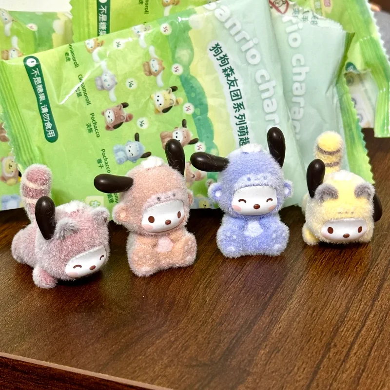 

Оригинальные персонажи Sanrio Doggie Friends Series, мини-сумка с фасолью, плюшевое украшение для рабочего стола, загадочная коробка, сделай сам, Kawaii, подарок для девочек