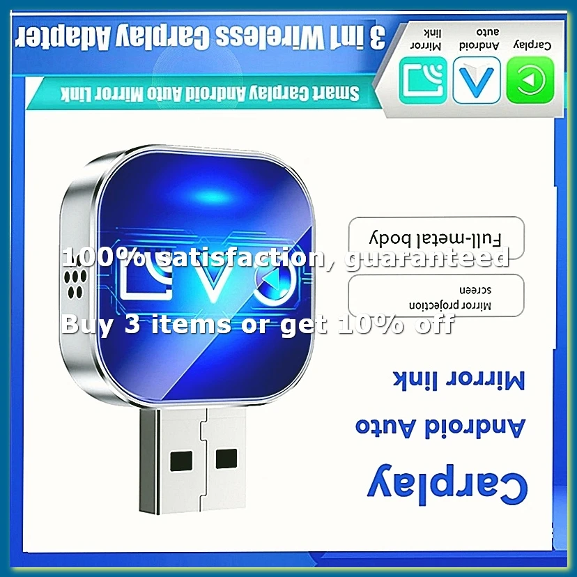 Wireless Carplay Mirror Link Carplay Android Auto USB Dongle Adapter Smart AI Box Wired Carplay to Wireless B-WDL