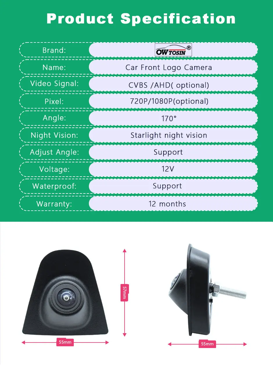For Honda CR-V CRV HR-V HRV Vezel RU RW RT RY 2017 2018 2019 ~2022 Front Logo Camera Fisheye Lens AHD 1080P Vehicle Car Camera
