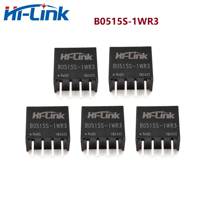 10pcs  Free Shipping 88% Efficiency Hot B0505S-1WR3 B0515S-1WR3 High Performance 1W 5V to 5V 200mA DC DC Power Supply Module