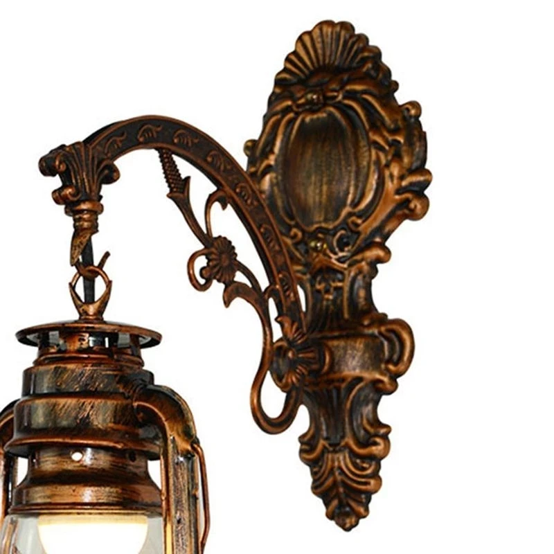 A97TVintage LED Wall Lamp Barn Lantern Retro Coal Oil Wall Light European Antique Style