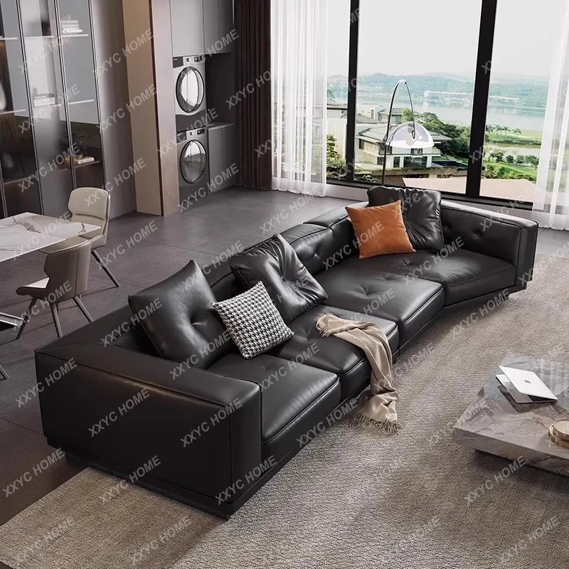 

Минималистичный кожаный диван K, современный кожаный диван в стиле минимализм для гостиной