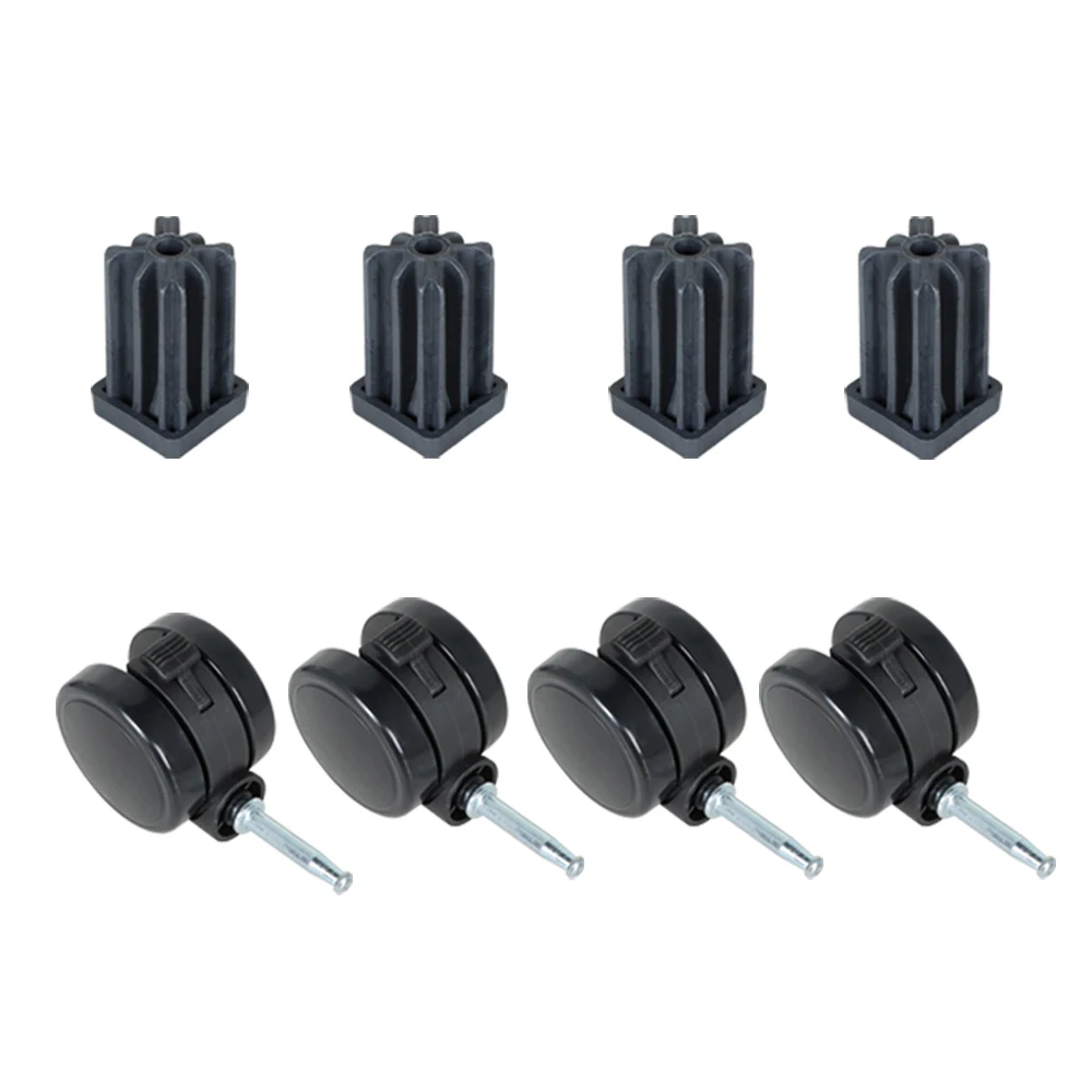 4 Pieces Castors of The Barbecue Oven Suitable for Genesis Summit Silver Spirit 99241 with Brake and Castor Inserts