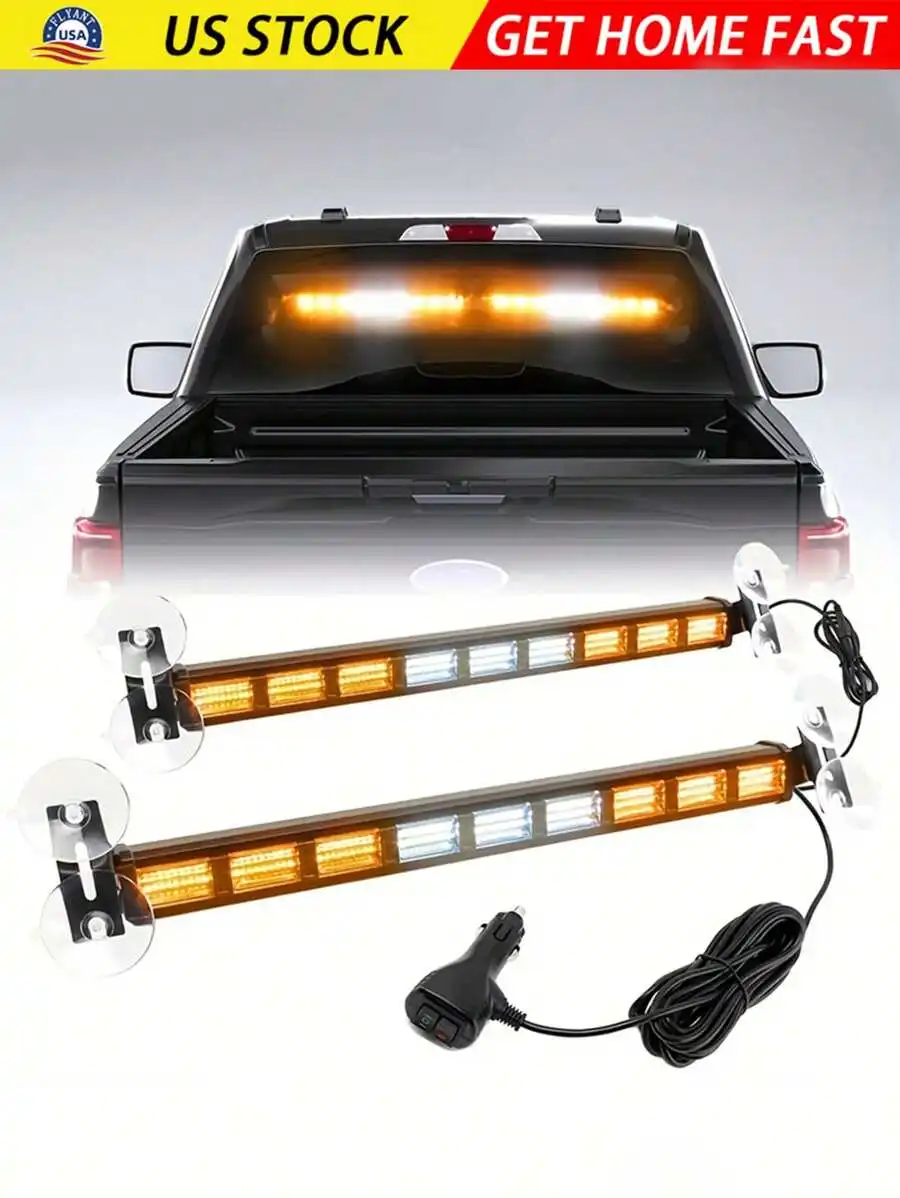 Nilight Traffic Advisor Strobe Light Bar 21 Flash Patterns Directional Safety Warning Lights with Cigar Lighter Trucks