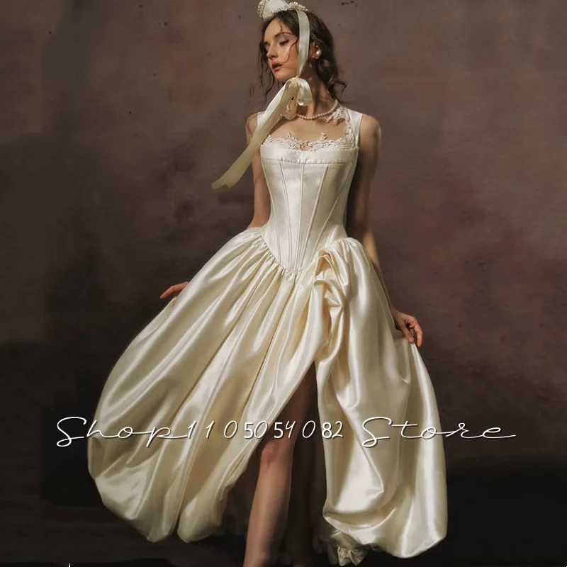 Slip Dress Satin - Индивидуальное классическое свадебное платье цвета слоновой