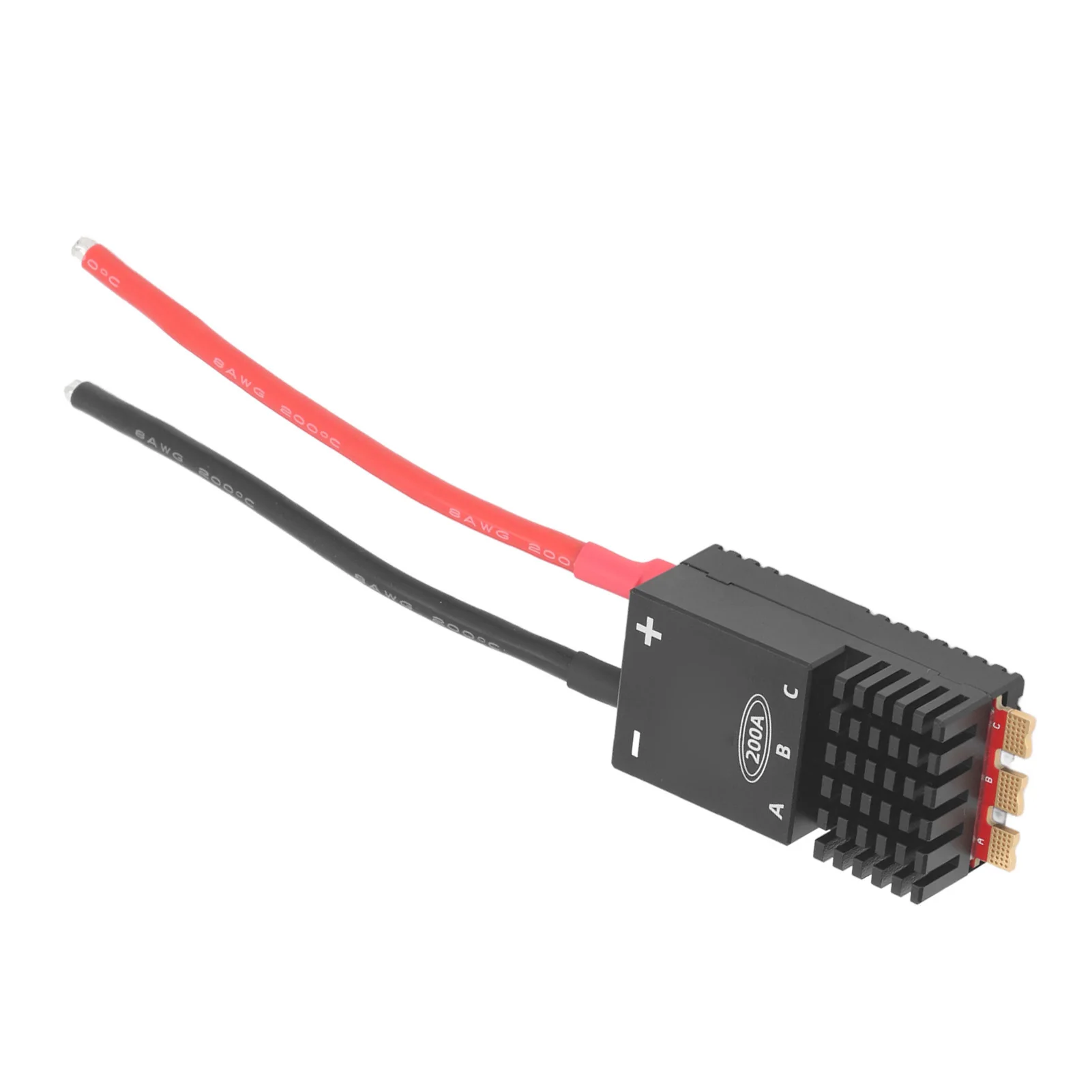 فرش ESC 200A 5 ‐ 12S بطارية تعمل بالطاقة RC محرك السيارة الكهربائية سرعة تحكم 128 كيلو هرتز PWM DC18V ‐ 50.4 فولت فرش ESC