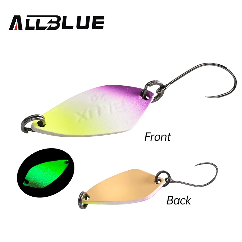 ALLBLUE GIGA BURST Spoon 2g 2.8g Metallköder Angelköder für Bachgebiete Forellenmaterial Spinner Süßwasser-Angelausrüstung
