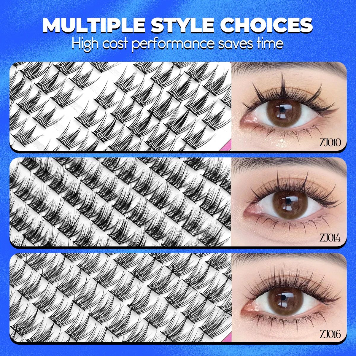 GROINNEYA 일일 DIY 가짜 속눈썹 고양이 눈 속눈썹 60/120 개별 속눈썹 자연 모양 속눈썹 확장 메이크업 집에서