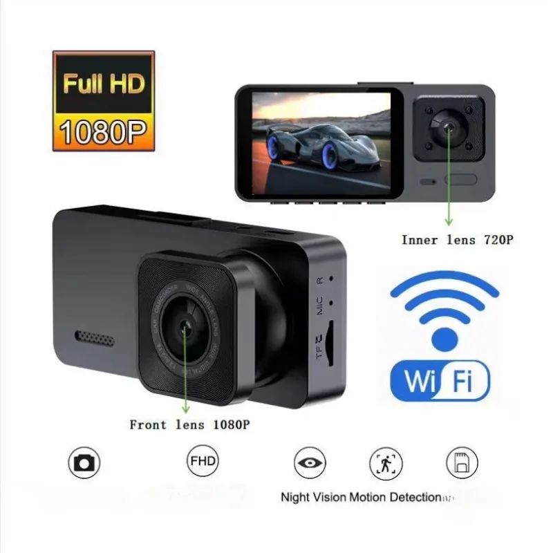 Dash Cam Car Camera 1080P Black Box 2 Inche Dvr Loop Recording Dashcam Night Vision Support USB Reversing Video Motion Detection