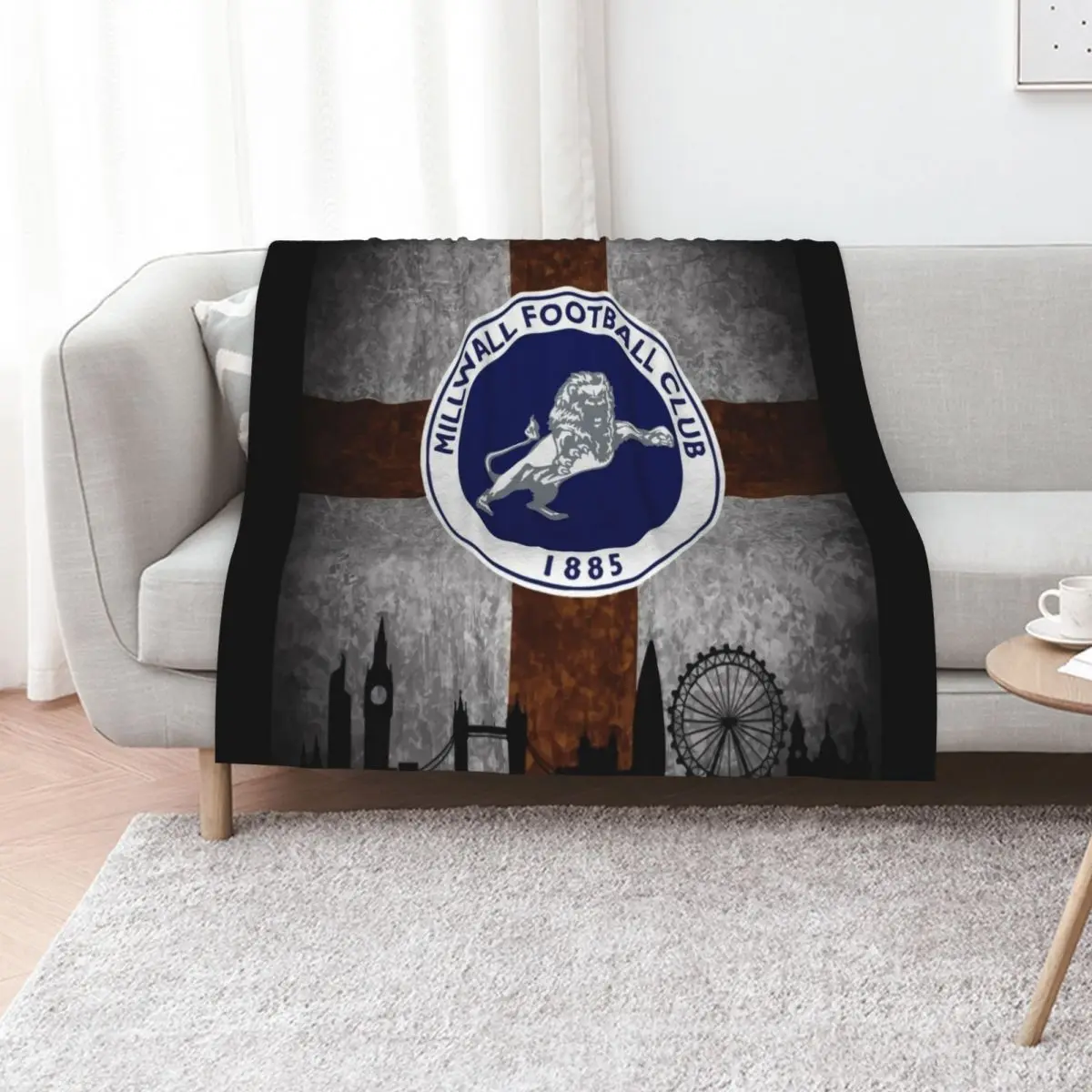 Millwall London Throw Blanket Soft Home Decor Blanket for Couch Bedroom