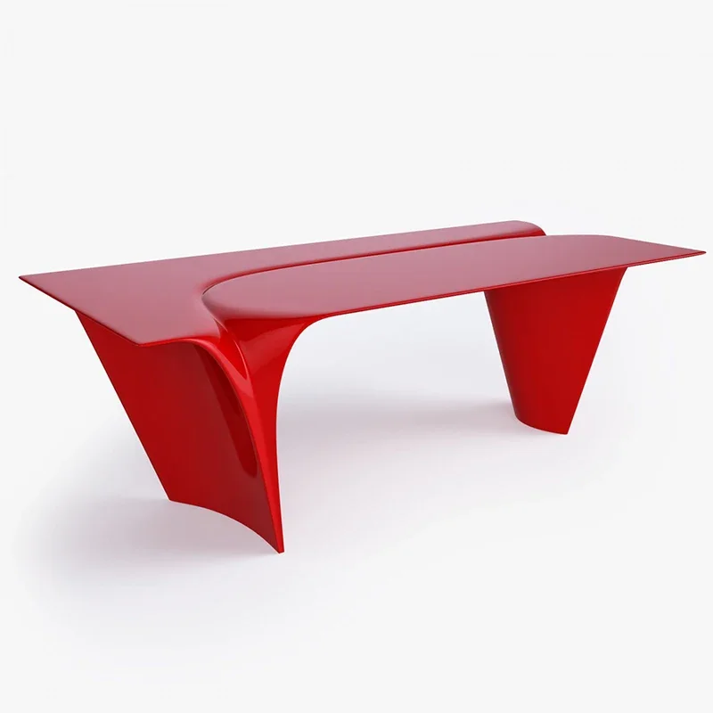 Nordic Designer Simple Special-Shaped Conference Table Company Paint Conference Table Reception Area Desk