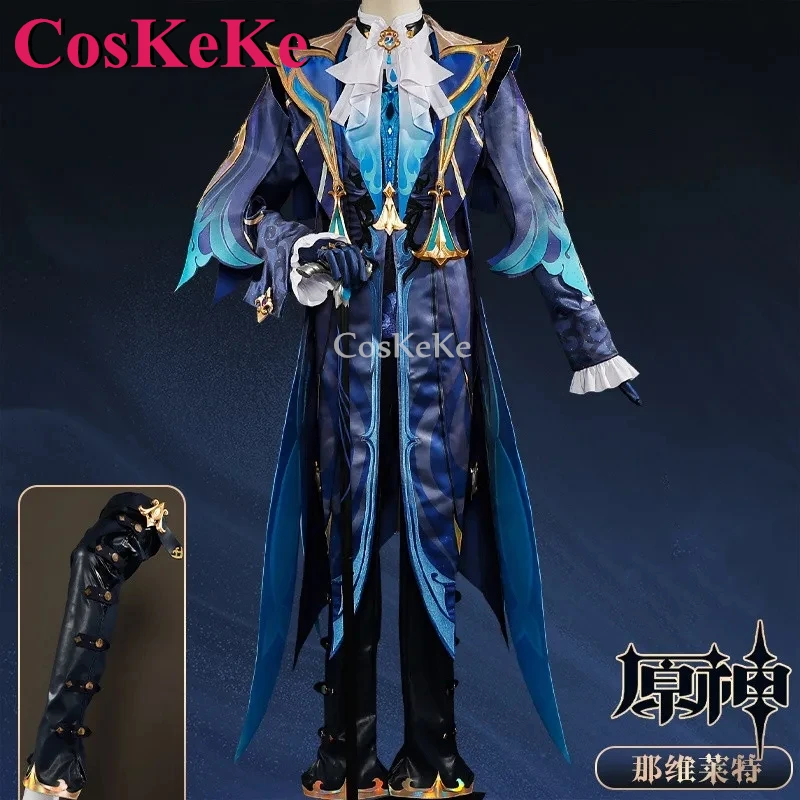 CosKeKe Neuvillette Cosplay Game Genshin Impact Costume Judge Full Set Uniform Outfit Halloween Party Role Play Clothing S-XXL