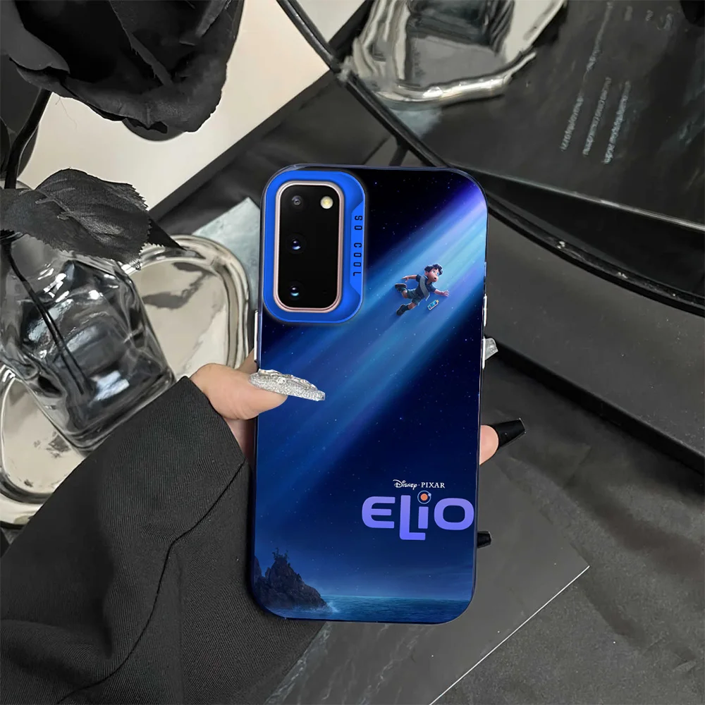 

MINISO elio 2025 Electroplated Silver IMD Laser Phone Case For Samsung S22 S23 A73 A72 A71 E ULTRA Color Soft Shell