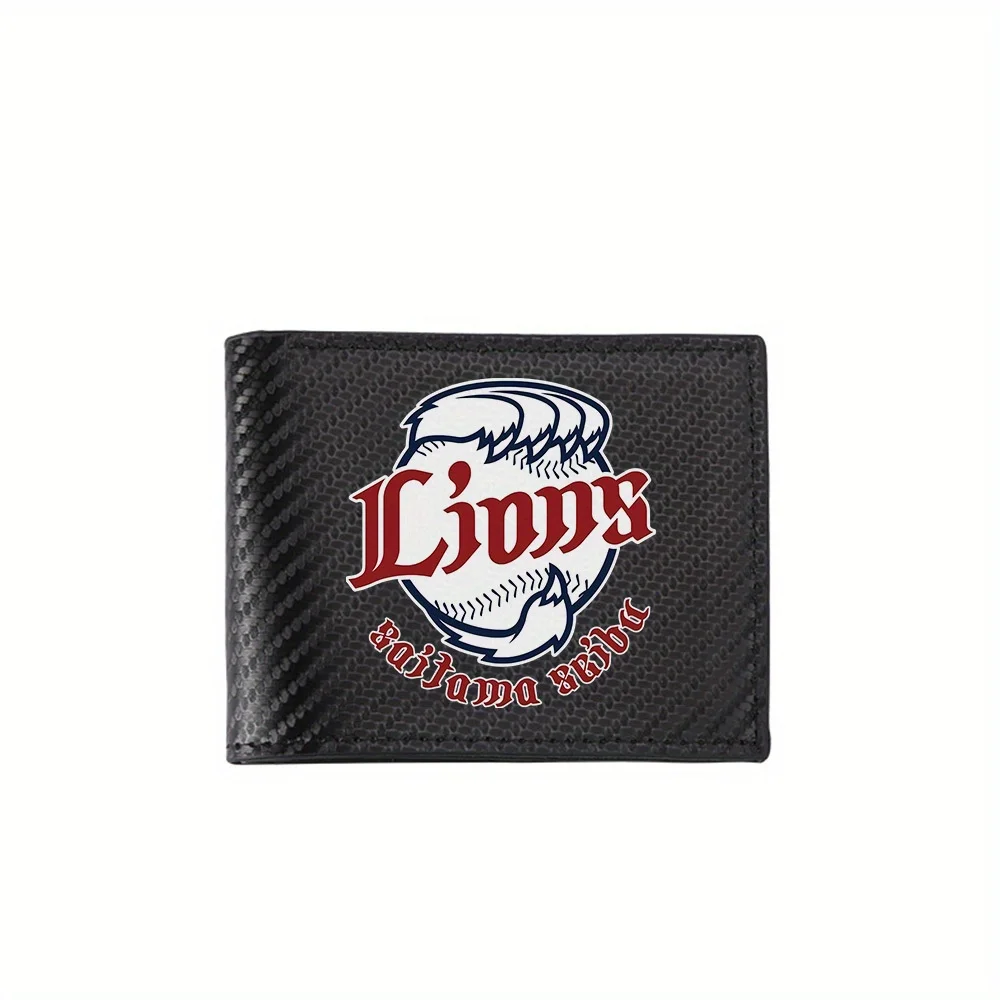 

Baseball Lions Logo Japanese Design Men's Wallets Simple Business Modern Stylish Printing Design Gifts For Father Boyfriend Chri