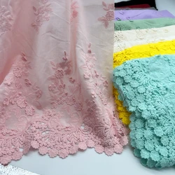 New cotton color three-dimensional embroidery fabric Lolita skirt clothing fabric home curtain decoration 1.3 meters wide