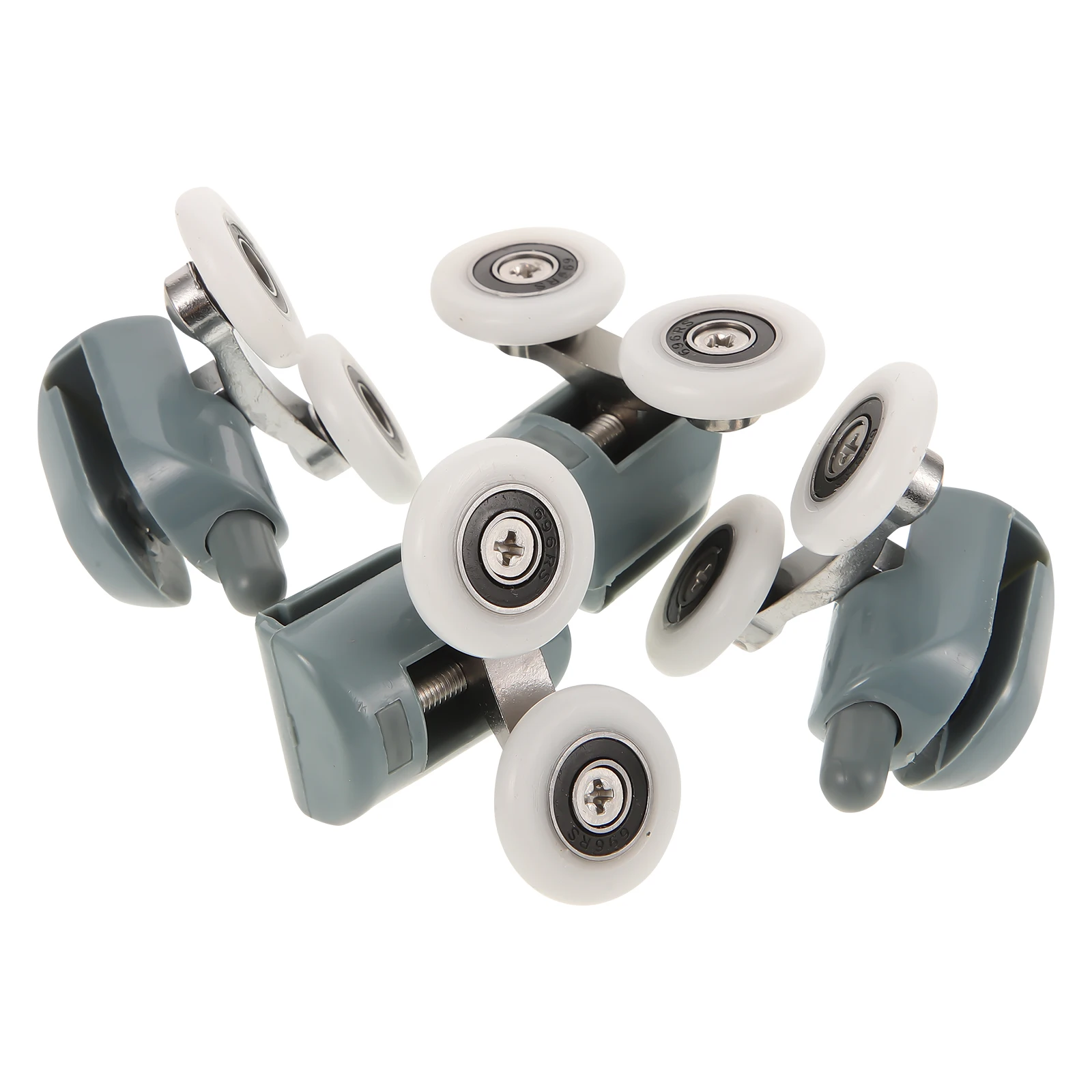 

4pcs Bathroom Pulley High Precision Trolley Assembly Heavy Duty Wheel Roller Strut Channel Shower Door Hardware Smooth Sliding