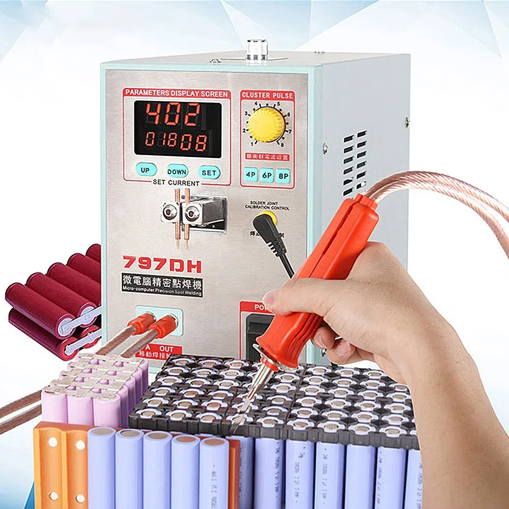 

797DH Pedal Hand held Portable 18650 lithium battery pack Spot welding Micro Welding butt Electric welding machine