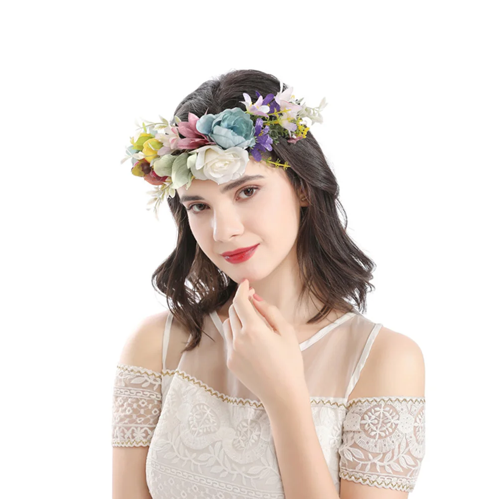 Guirlanda bandana flor headwear hairband menina headpiece coroa de casamento as flores noiva floral