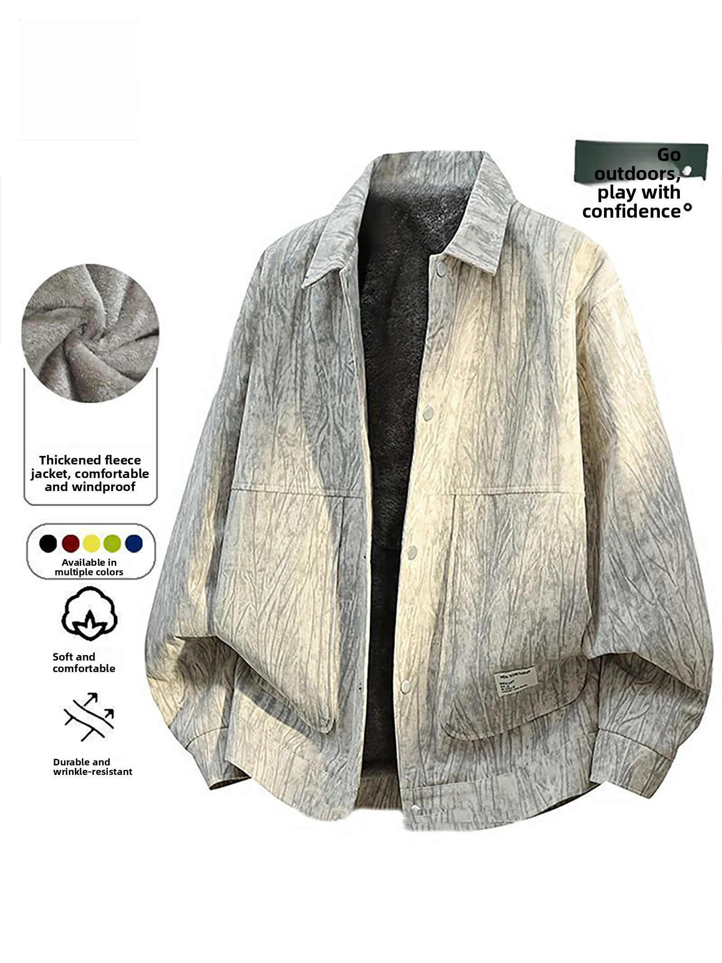 

Thiened Fce Cotton Jaet Men's Loose Fit Warmth Youth Faion Cottonwear TUCANO Brand Zipper Closure Long Sve Coat