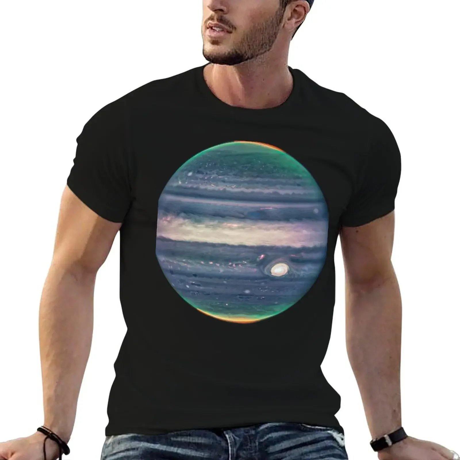 James Webb Space Telescope Jupiter Auroras Hazes NIRCam Photo T-Shirt man t shirt man clothes summer clothes mens funny t shirts