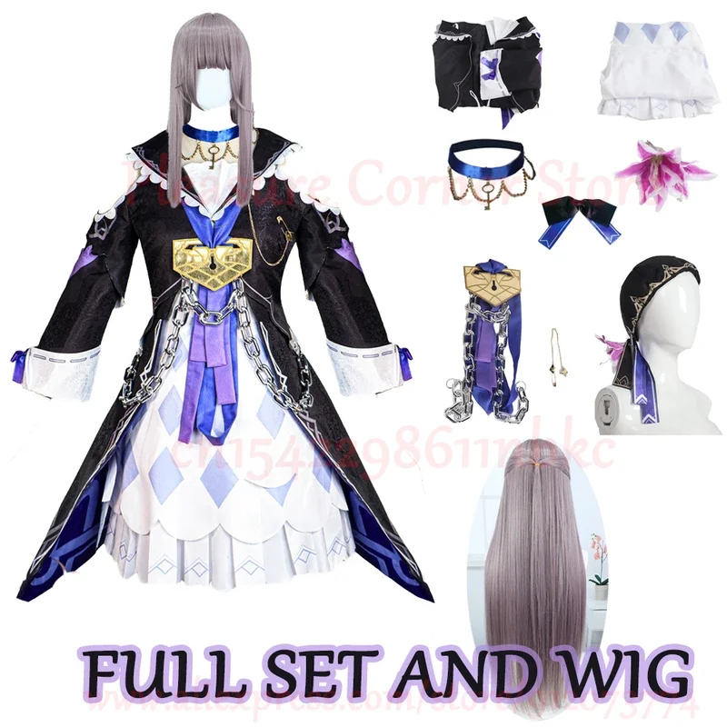 XS-3XL In Stock Full Set Herta Cosplay Costume Honkai Start Rail Game Cosplay Uniform Outfit Herta Cosplay Wig Costume