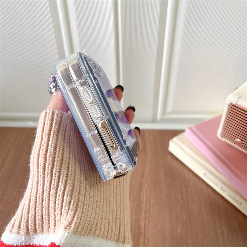 Funda de teléfono con personalidad para Samsung Galaxy Z Flip 6 5 4 3, carcasa trasera protectora para ZFlip4 ZFlip5 ZFlip6