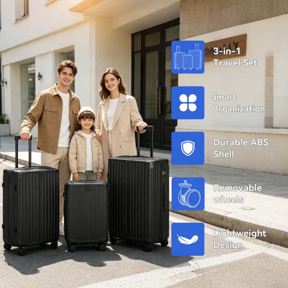 Набор из трех чемоданов Graphi – обзор и цена Travel Luggage Set