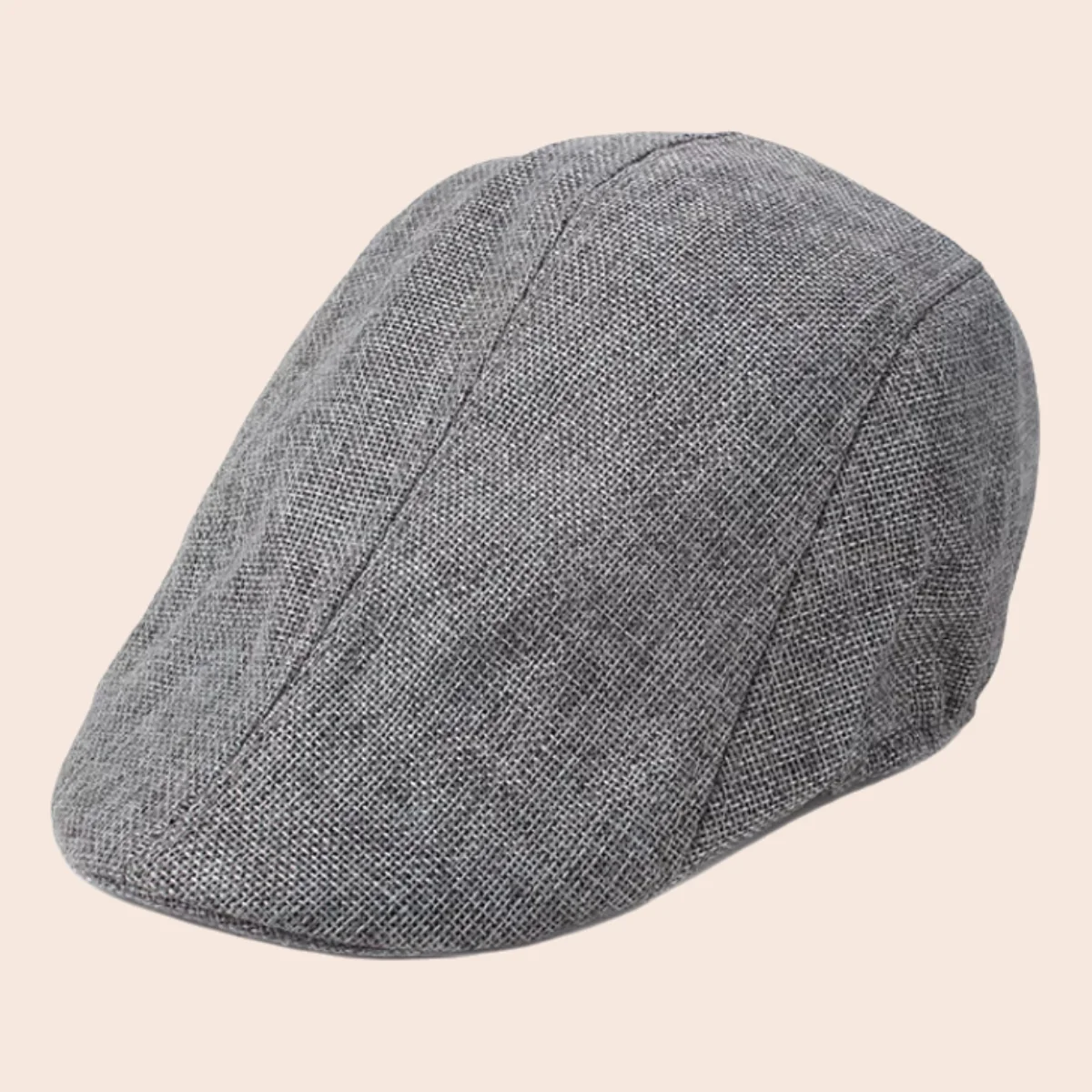 

Unisex Vintage Linen Beret Cap with Adjustable Band Breathable Newsboy Style Artist Hat for Autumn Wear