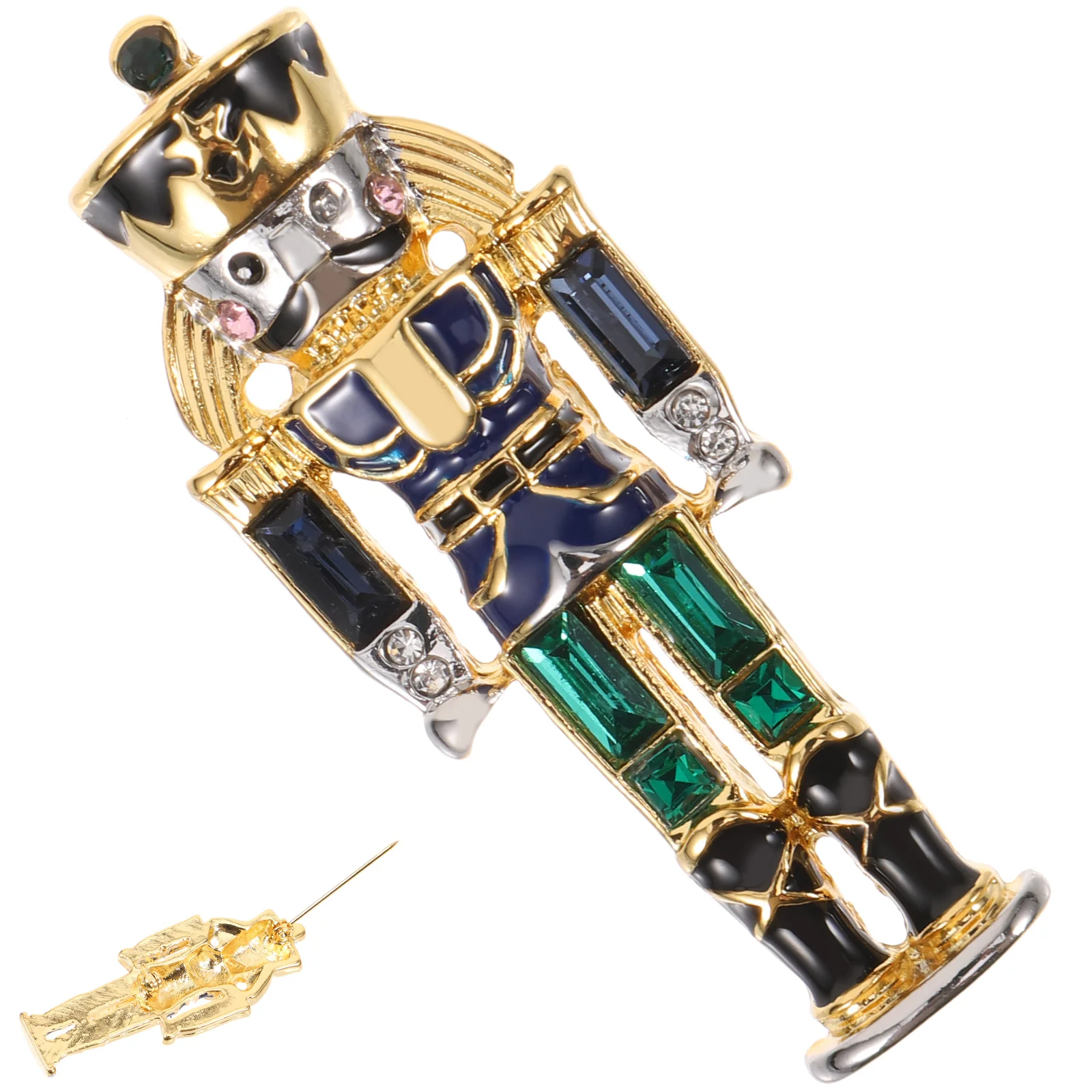 

Nutcracker Soldier Brooch Pin Decorative Cute Cartoon Lapel Pin Metal Sturdy Excellent Clothes Hat Shawl Collar Backpack