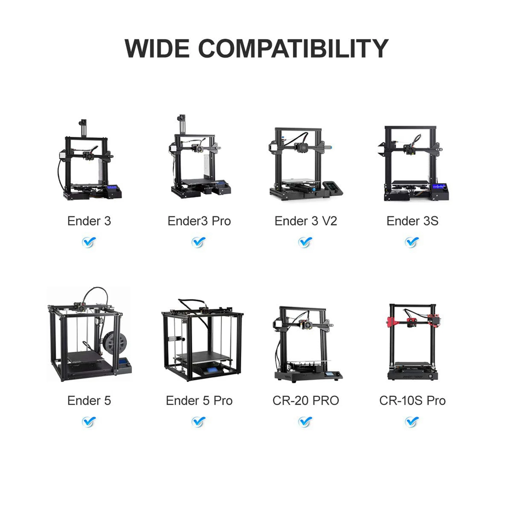 

[A23G] Glass Bed Clip Compatible with Ender 3/3 Pro/V2/3S,Ender 5/Pro, Adjustable 3D Printer Clip Clamp Accessories,8 Pcs