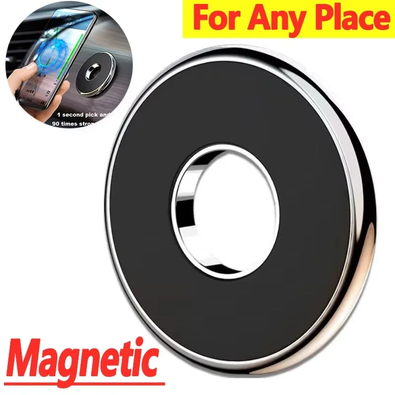 Starker magnetischer Metallring-Auto-Handyhalter mit Magnetplatte für MagSafe für iPhone 12-17 Pro Max für Android für den täglichen Gebrauch im Auto.