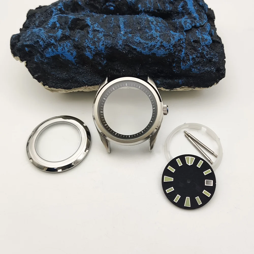 Relojes mecánicos para hombre, caja de 40MM, modificación de caja, caja NH35, movimiento mecánico automático, esferas estériles disponibles