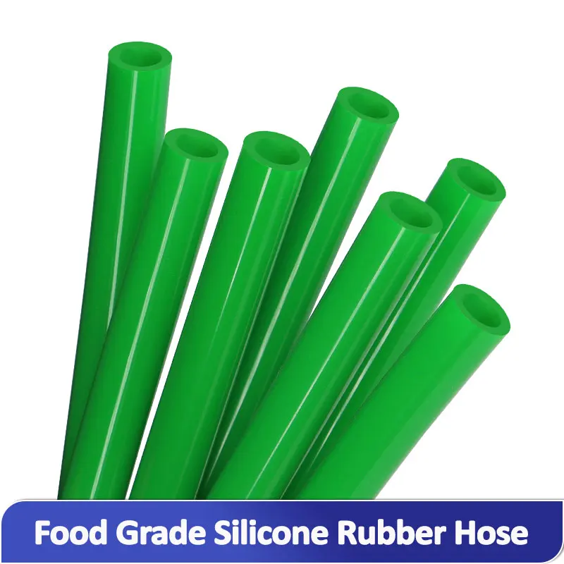 1-10m Food Grade Green Silicone Rubber Hose Diameter 0.5/1/2/4/5/6/7/8/9/10/11/12/14/16/18/20/25/32mm Flexible Silicone Tube
