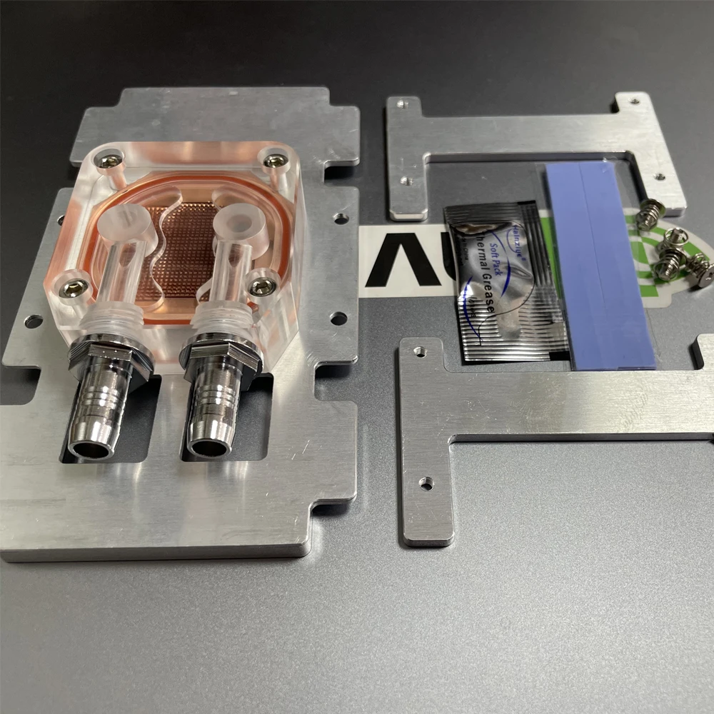Cooler Cooling Block Purple Copper Water-cooled GPU Heat Dissipation Plate Tower Head for Nvidia Tesla V100 P100 A100-32G SXM2